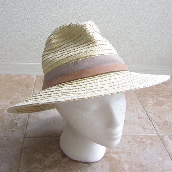 FRYE Women's OSFM Straw Fedora Sun Hat - Picture 2 of 6